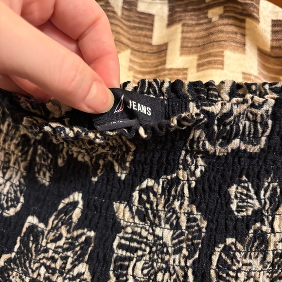 Women’s Nautica Smocked Printed Midi Skirt, Size Large, Cotton / Viscose Blend - Picture 10 of 14